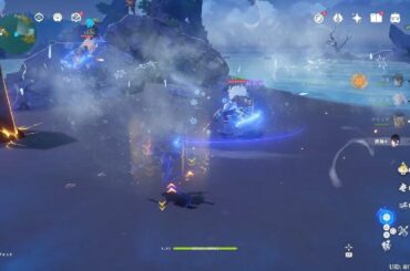 原神_最後の敵、空中爆散w