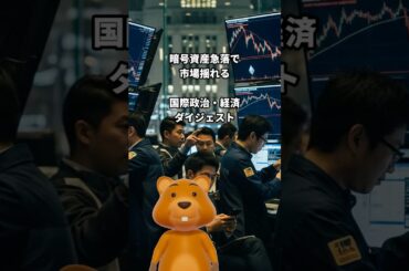 【暗号資産】急落で市場揺れる｜国際政治・経済ダイジェスト 2025/06/22 #ニュース #shorts #暗号資産 #市場 #インフレ