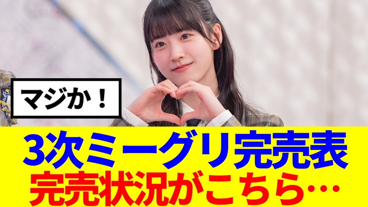 【櫻坂46】12thシングル『Make or Break』3次ミーグリ、完売表がこちら!！