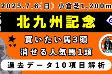 【北九州記念2025】過去データ10項目解析!!買いたい馬3頭と消せる人気馬1頭について(競馬予想)