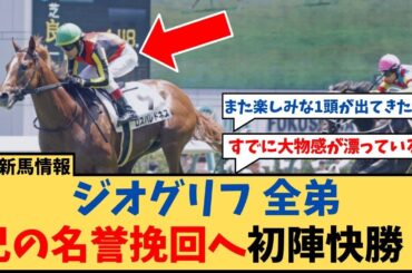 【2歳新馬】「ジオグリフ全弟 兄の名誉挽回へ初陣快勝！」に対するコメント集【反応集】