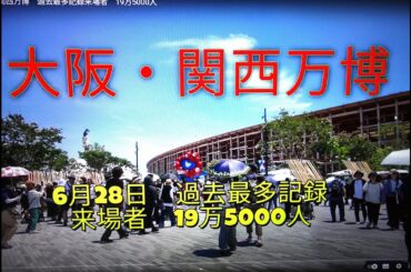 日帰りバスツアーでも大丈夫？　2025-06-28　大阪・関西万博　過去最多記録来場者　19万5000人