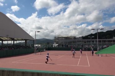2022年IH ソフトテニス 女子個人 1回戦 藤田莉奈・髙橋ひかる 尽誠学園(香川) vs 岡部百花・池田優沙 福岡女子(福岡)