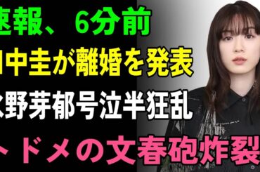 【衝撃】田中圭離婚発表！永野芽郁崩壊の危機！業界の闇が明らかに！