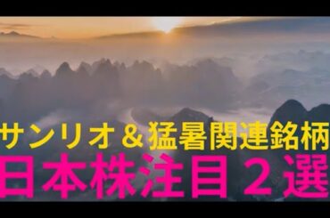 Lv122【日本株／注目株２選】サンリオ＆猛暑関連株のトレンドブレイク！！2025/6/30時点