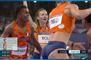 【陸上】オランダが大逆転で金メダル！アンカーのボルが圧巻の走り！｜パリオリンピック  混合1600メートルリレー
