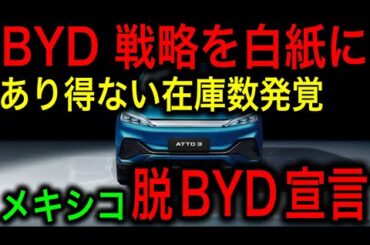 【衝撃】ついにBYDの世界戦略まで白紙に！前代未聞の在庫数も発覚し経営難が完全に露となる！【JAPAN 凄い日本と世界のニュース】