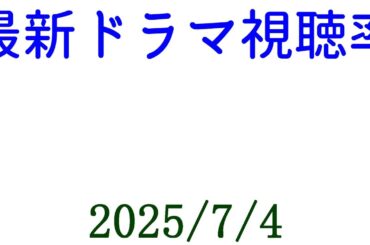 あんぱん！視聴率速報☆2025年7月4日付