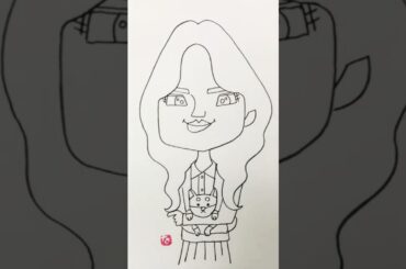 #清原果耶 さんを描いてみた #初恋dogs #一発描き   #似顔絵の描き方★一発描きトークはYouTubeなかむらつよしの似顔絵一発描き★