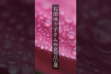 「一番の幸せ」「自分自身へのプレゼント」　「幸せは」　「本当の強さは」石田ゆり子さん名言　⑦選
