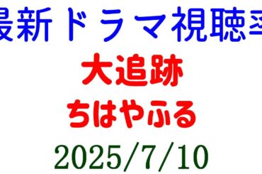 大追跡 高視聴率スタート！視聴率速報☆2025年7月10日付