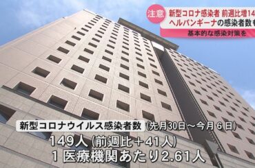 県で新型コロナ感染者149人に増加　10代中心に拡大　ヘルパンギーナも流行警報レベル