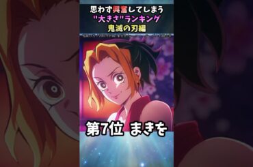 思わず興奮してしまう大きさランキング【鬼滅の刃編】 #shorts  #鬼滅の刃