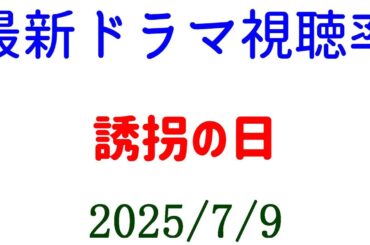 誘拐の日 高視聴率発進！視聴率速報☆2025年7月9日付