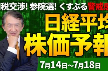 【株価予想】最新の日経平均×来週の株価見通し／続落！11日大引け！76円安！ファストリ急落！押し下げ！トランプ関税交渉！参院選！警戒！最高値の米国市場！TACOトレード？／【7/14〜7/18】