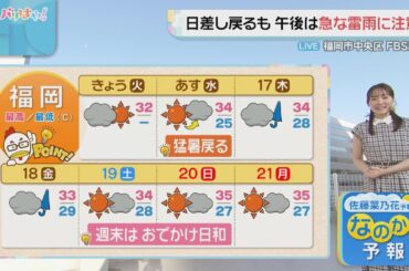 佐藤菜乃花気象予報士のお天気情報　バリはやッ!　7月15日