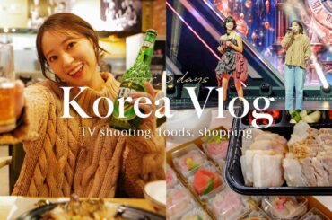 【韓国Vlog】真冬の韓国での3日間🇰🇷🍺韓国で初めてのTV収録や観光の様子も🩷韓国料理/ショッピング/お菓子爆買い