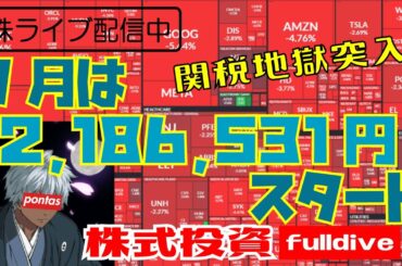 【株資産前日比-1万円】関税でお先真っ暗🍅前場株LiVE