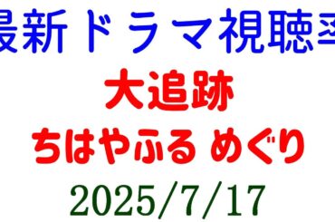 大追跡 ちはやふる☆視聴率速報☆2025年7月17日付