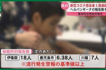 県で新型コロナ感染者214人に増加　乳幼児がかかりやすい夏風邪ヘルパンギーナも流行