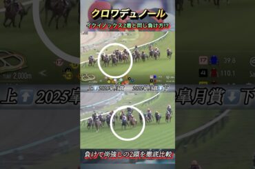 クロワデュノールとイクイノックスの皐月賞2着が似ていたので比較してみた　#競馬  #クロワデュノール  #皐月賞   #shorts