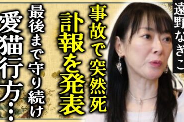 遠野なぎこの訃報がついに発表...事故で突然死と言われる理由に言葉を失う...『すずらん』で活躍した女優の母親も旦那も裏切られた悲惨な人生...最後まで守り続けた愛猫の行方に驚愕...