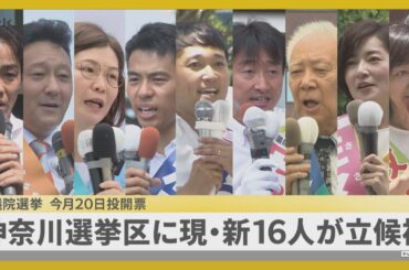 【参院選2025】神奈川選挙区に現職・新人あわせて16人が立候補 7月20日投開票