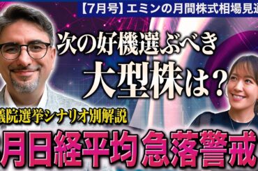【8月は日経平均の急落に警戒？】日米堅調相場の陰に潜むリスクと参議院選挙シナリオを解説【エミンの月間株式相場見通し7月号】