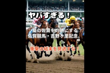 ヤバすぎる！夏の佐賀を灼熱にする佐賀競馬・吉野ヶ里記念、衝撃の結末を見逃すな！#競馬 #佐賀競馬 #吉野ヶ里記念 #重賞予想 #競馬予想 #無料予想 #競馬好き #馬券 #馬券生活 #競馬情報