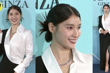 土屋太鳳、スリットの入ったドレスでチラリ美脚！／「ティファニー 銀座」オープニングイベント