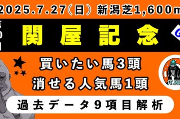 【関屋記念2025】過去データ9項目解析!!買いたい馬3頭と消せる人気馬1頭について(競馬予想)