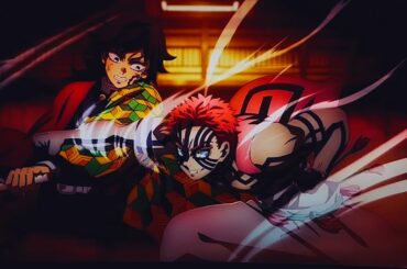 『劇場版「鬼滅の刃」無限城編 第一章 猗窩座再来』 Akaza vs Giyuu+Tanjiro