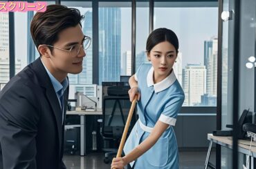 「日本語の吹き替え」清掃員の女性がたった3分で社長の会社に100億円の利益をもたらし、社長は彼女に一目惚れ。そこから猛アプローチが始まり、彼女を溺愛するように！