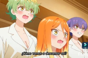 Kazuko Niko y Miwa se ponen nerviosas al estar con Yu - Mikadono Sanshimai