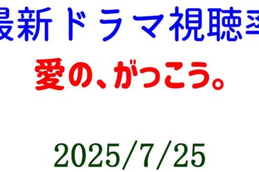 愛の、がっこう。！視聴率速報☆2025年7月25日付