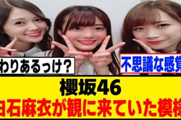 元乃木坂46白石麻衣さんがドーム公演を観に来ていた模様！！！[櫻坂46]