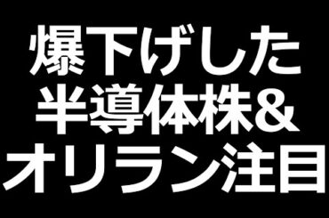 爆下げ株＆オリエンタルランドなど決算