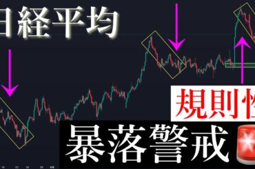 🚨暴落警戒。ここまでは下がる。日経平均株価/Ni225