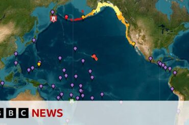 Widespread tsunami warnings after magnitude 8.8 quake off Russia's east coast | BBC News
