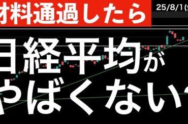 【いろいろ通過したら】今日の日経平均が心配です！