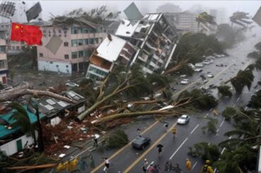 Chaos in China Today: Typhoon Co-May Destroys Homes and Cars in Zhoushan & Zhejiang