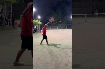 清明学園野田選手、小沼選手と早稲田大学インカレ優勝吉田選手の乱打 #ヨネックス #清明学園 #ソフトテニス #てくてくCLUB#早稲田#優勝#全中