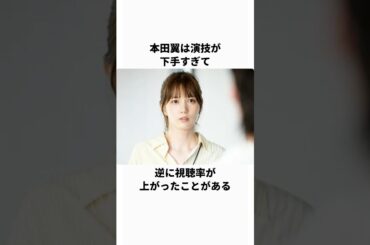 本田翼は、演技が下手すぎて、逆に視聴率が上がったことがある　#芸能人 #本田翼