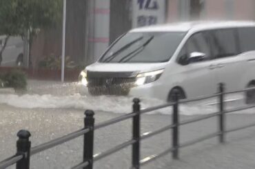 福岡県で再び線状降水帯発生　宗像市で記録的短時間大雨情報　各地で道路冠水や土砂崩れ相次ぐ