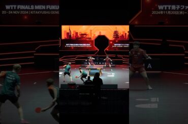 【ヤバい】超スーパーラリー！張本智和/松島輝空 vs ルブランブラザーズ🏓❤️‍🔥 #Shorts
