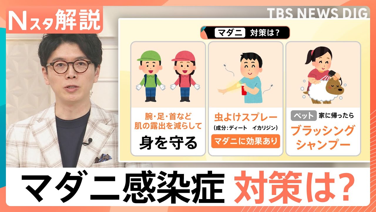 感染拡大の要因は“ペット”と“高温”?マダニが媒介「SFTS=重症熱性血小板減少症候群」とは【Nスタ解説】|TBS NEWS DIG 感染拡大の要因は“ペット”と“高温”?マダニが媒介「SFTS=重症熱性血小板減少症候群」とは【Nスタ解説】|TBS NEWS DIG
