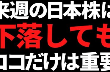 来週の日本株は下げたとてコレだけは考えておきたい！ポイントと注目株はコレ！