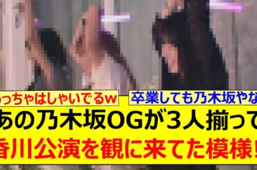 あの乃木坂OGが3人揃って香川公演を観に来てた模様!!【乃木坂46・与田祐希・大園桃子・佐藤楓・乃木坂配信中・乃木坂工事中】