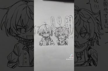 絵は没だけど切り抜きが面白いから載せてしまおうの気持ち #にじさんじ #渡会雲雀 #叢雲カゲツ #星導ショウ #風楽奏斗 #イラスト