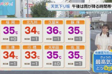 佐藤菜乃花気象予報士のお天気情報　バリはやッ!　8月21日